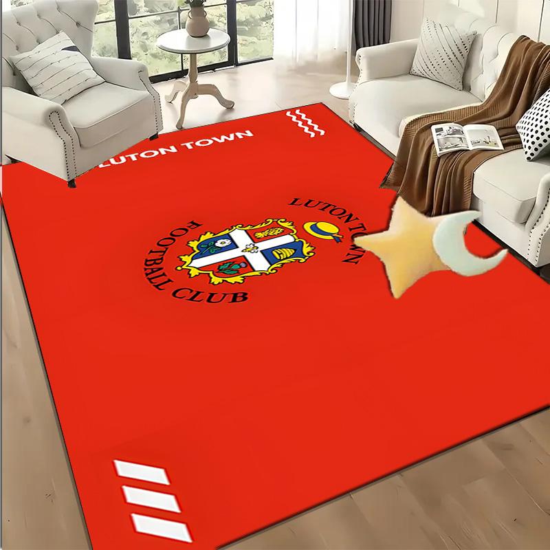 1PC Luton Town Crest Floor Mat for Living Room, Game Rooms, Office, Bedroom, Office Floor Mat Playful Design, Christmas fan gifts