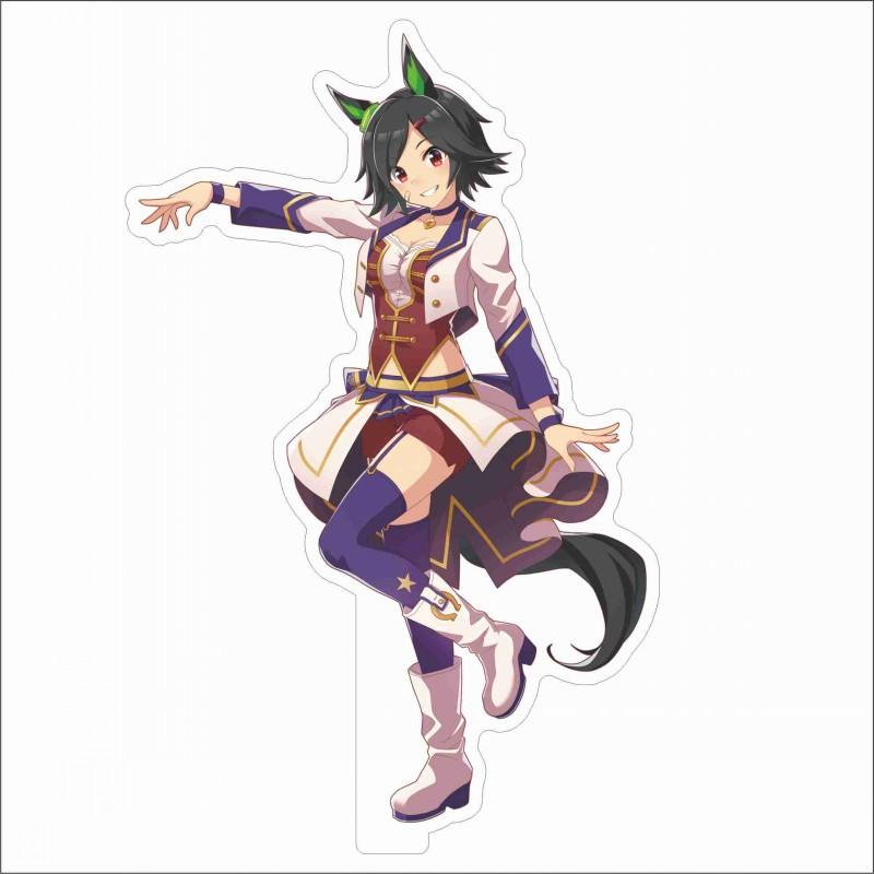 Japan Beautiful Derbil 15 Cm Cartoon Characters Acrylic Double-sided Stand Model Kawaii Cute Office Decoration Panel Permanent Recording Fans