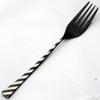 Nagao Dinner Fork Stainless Steel Black Oxide Laser Processed Made In Japan -Black- 18.5cm 18-8
