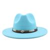 Spring Simple Casual Warm Woolen Top Hat Versatile British Belt Jazz Hat Men'S Hat