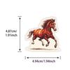 56-Piece Year of the Horse Realistic Sticker Set for Notebooks, Luggage & DIY Decoration - Waterproof, PVC, Self-Adhesive