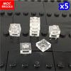 50pcs/lot MOC Bricks Transparent Clear Plate Block 1x1 1x2 1x4 1x6 02426 4070 Educational Building Blocks Kids Toys