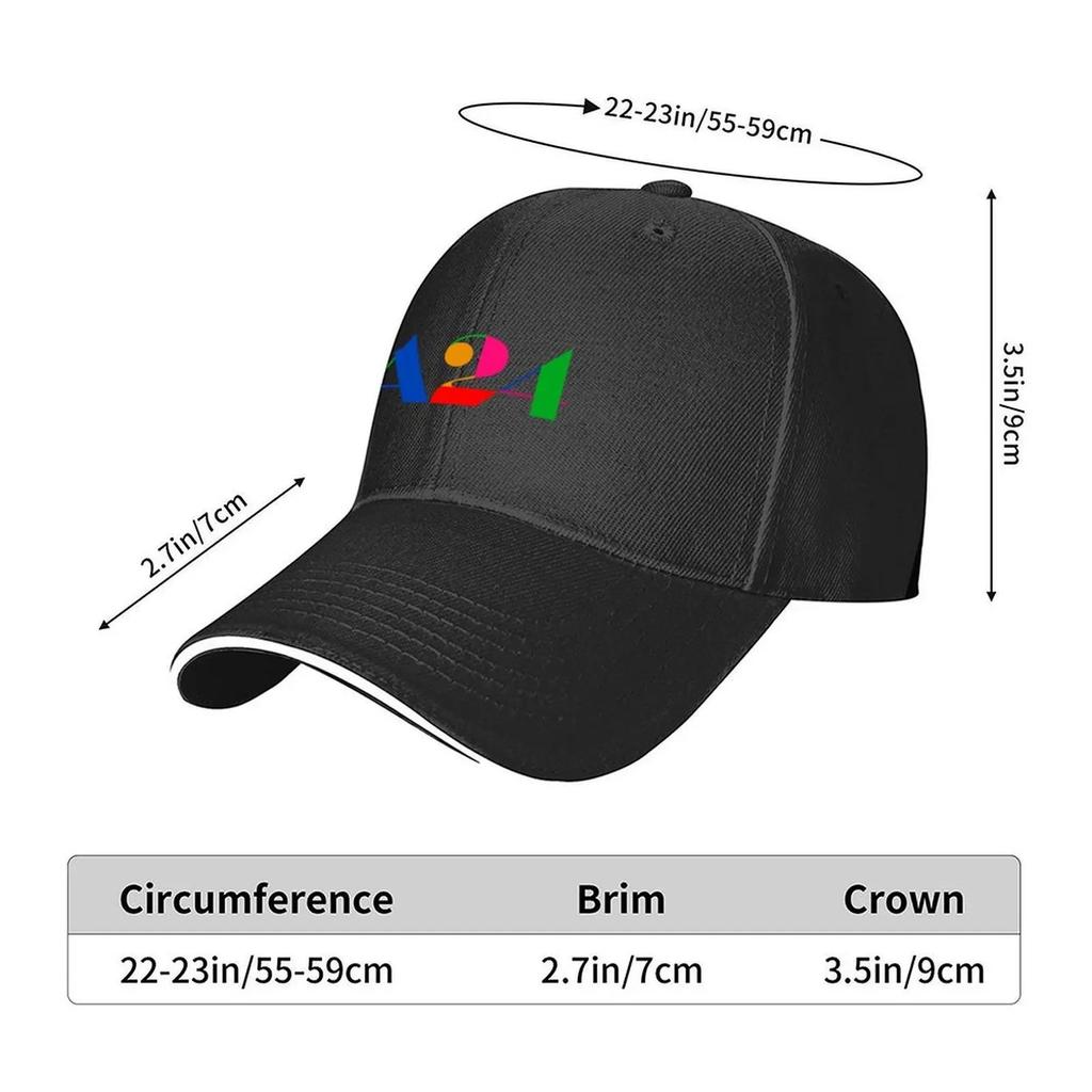 A24 Colors logo Baseball Cap Winter hat Ball Cap Streetwear Beach Bag For Unisex Women's