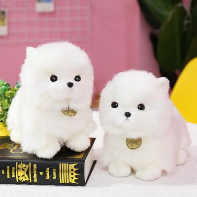 Cute Simulation Teddy Dog Plush Toys Lovely Hairy Animal Dog Pillow Stuffed Soft Doll Kids Baby Birthday Christmas Gift