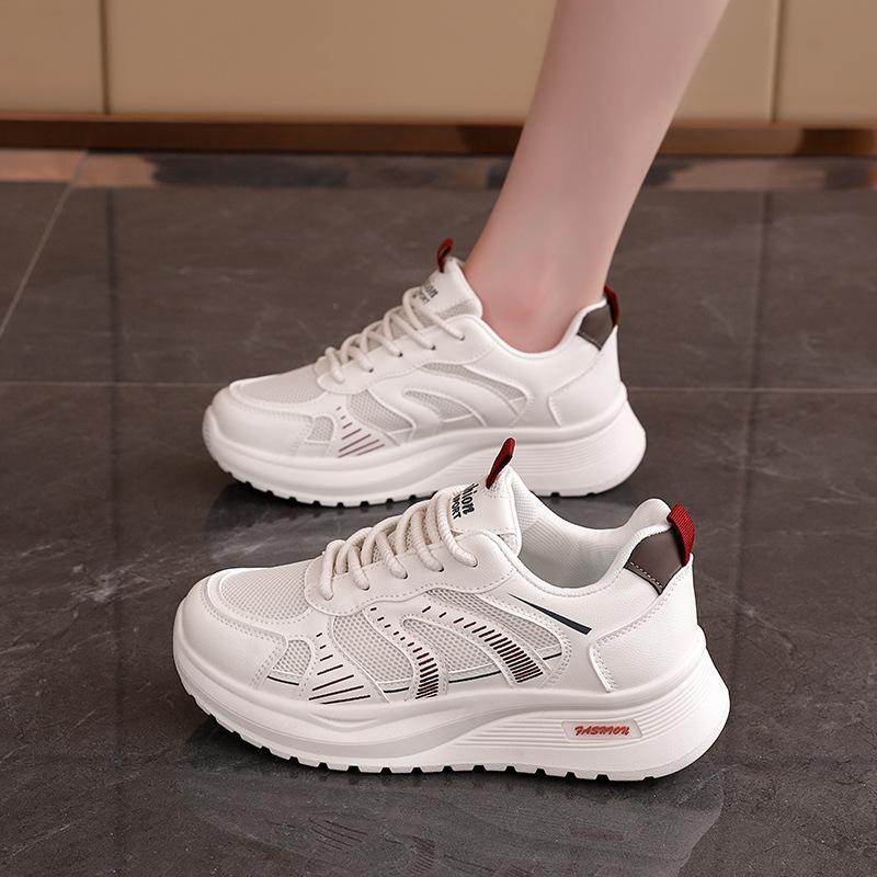 Mesh dad shoes women's spring and summer 2025 new lightweight breathable soft-soled casual little white tide shoes Q187