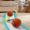 Intelligentes interaktives Katzenballspielzeug, Katzen-Unterhaltungsspielzeug, Kätzchen-Teaser, Elektrisches rollendes Katzenspielzeug mit synthetischen Federn