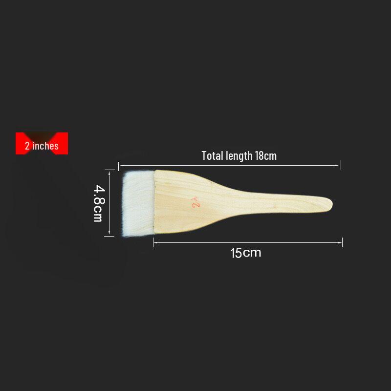 Wooden Handle Wool BBQ Sauce and Baking Brush - Soft, Shed-Free Bristles for Dust Removal, Cleaning, and Painting