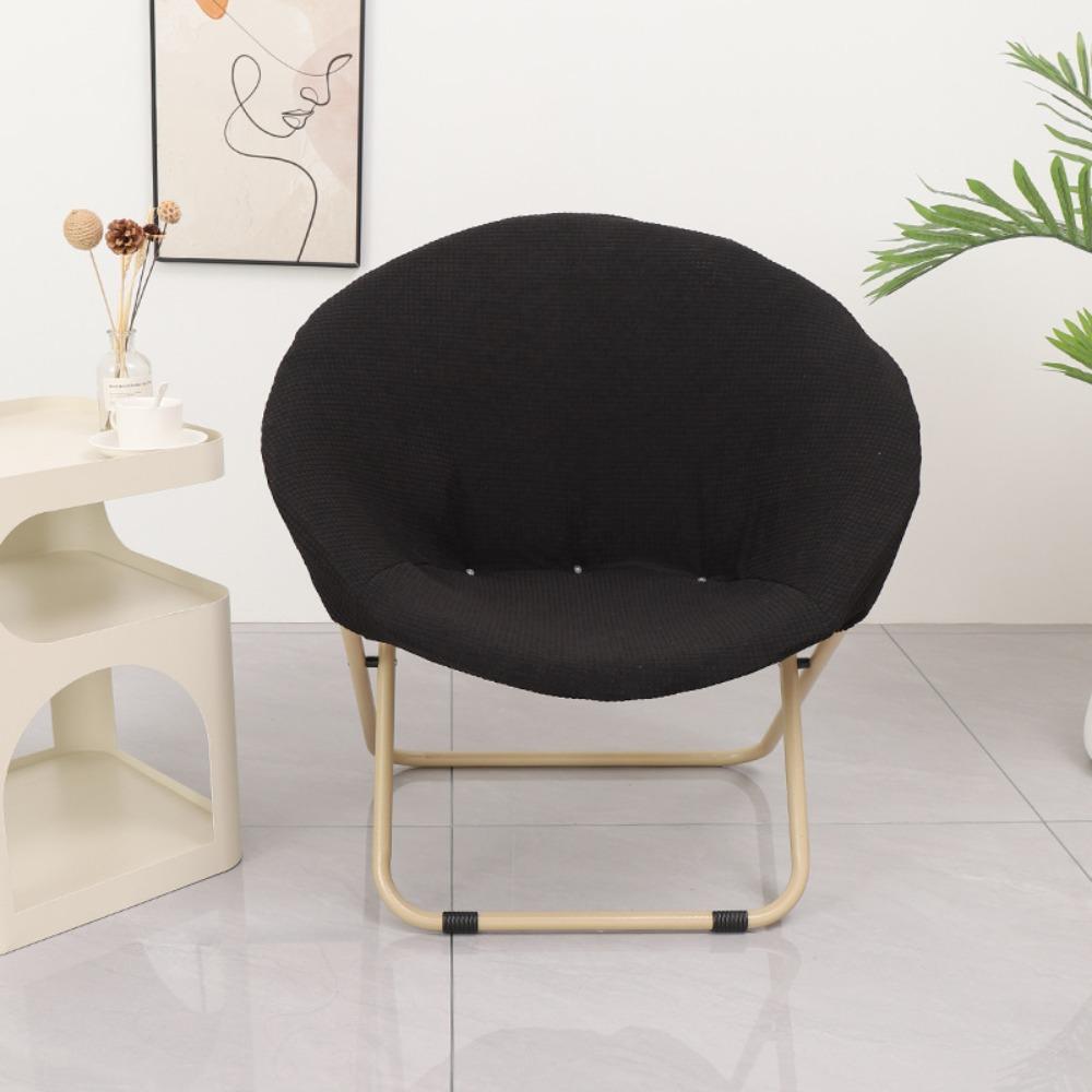 Knitted Saucer Chair Cover Solid Color Camping Seat Cover Fit Outdoor Chair
