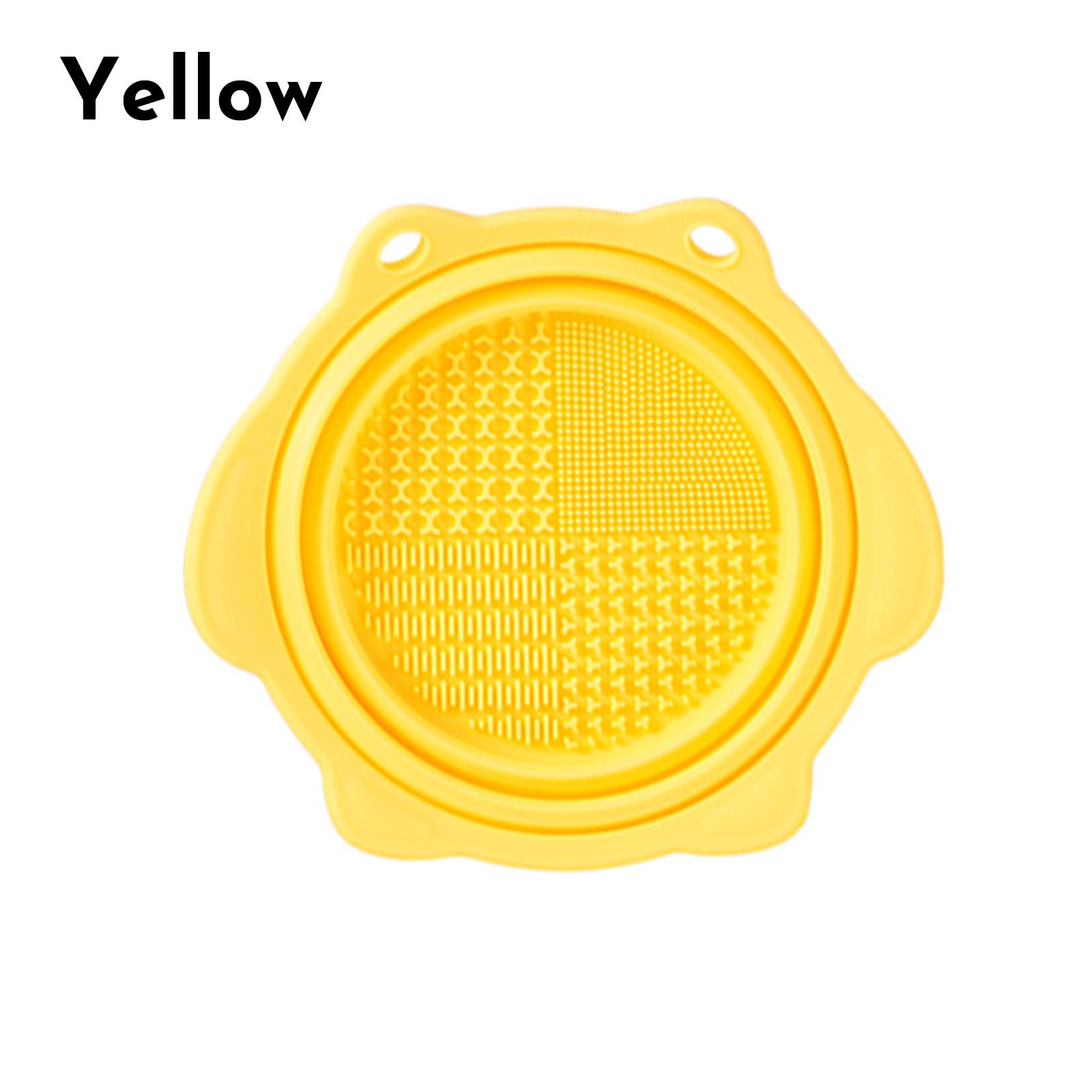 

Складная силиконовая чаша для чистки кистей для макияжа - портативный инструмент для чистки кистей, пуховок и спонжей, портативный очиститель кистей для макияжа для путешествий