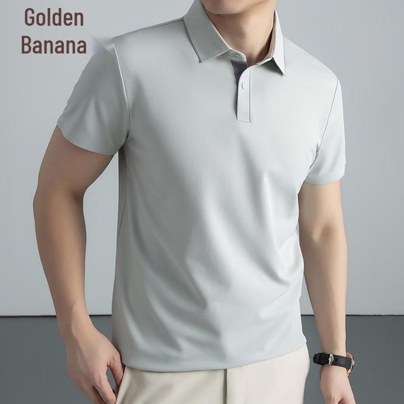 Men s Ice Silk Short Sleeve Polo Shirt 52