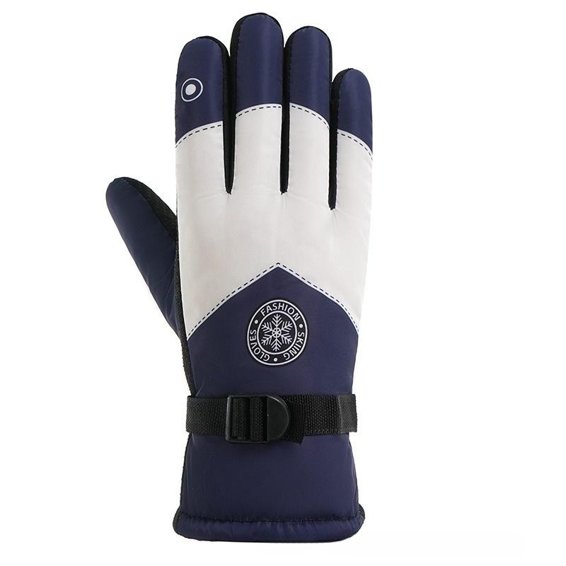 2025 New Winter Unisex Snowboard Ski Gloves PU Leather Non-slip Touch Screen Waterproof Motorcycle Cycling Fleece Warm Snow Glov