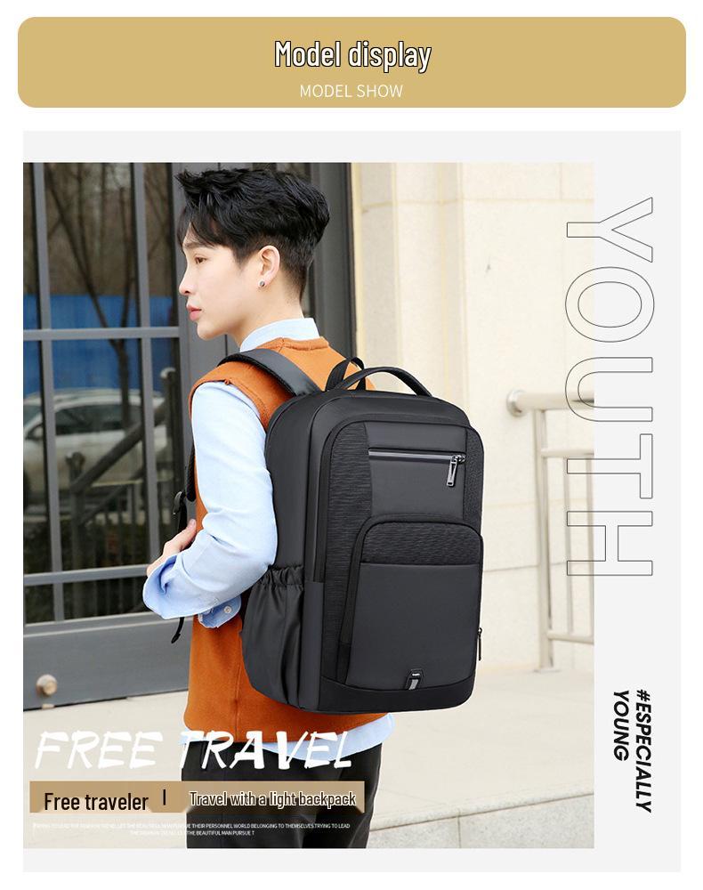 Large-Capacity Men's Backpack, High-End Women's Travel Backpack, Trendy Commuter Schoolbag, Waterproof Laptop Bag