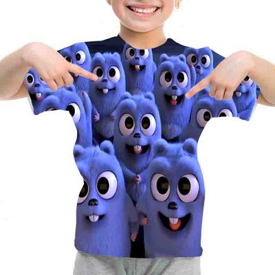 Summer Kids Grizzy And The Lemmings T-shirts Children Cartoon 3D T Shirts Camiseta Boys Girls Teens Toddler T Shirts