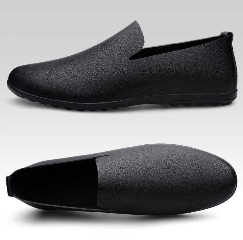 Men's Soft Leather Shoes Classic Loafers High Quality Cowhide Casual Shoe Slip on Driving Shoes Moccasins Big Size46 Man Shoes
