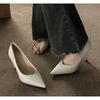 Plus Size New Style Popular Women 8cm High Heels Pumps Stripper Flock Lady Wedding Bridal Heels Evening Green Blue Yellow Shoes