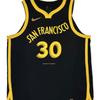 Nike Stephen Curry No. 30 Golden State Warriors City Edition Jersey, 2023-24 Men Tops Black Yellow DX8759-010