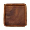 Walnut Fruit Plate Smooth Textured Elegant Wood Serving Tray for Snack Fruit Nut Kitchen Utensils Square 15x15cm