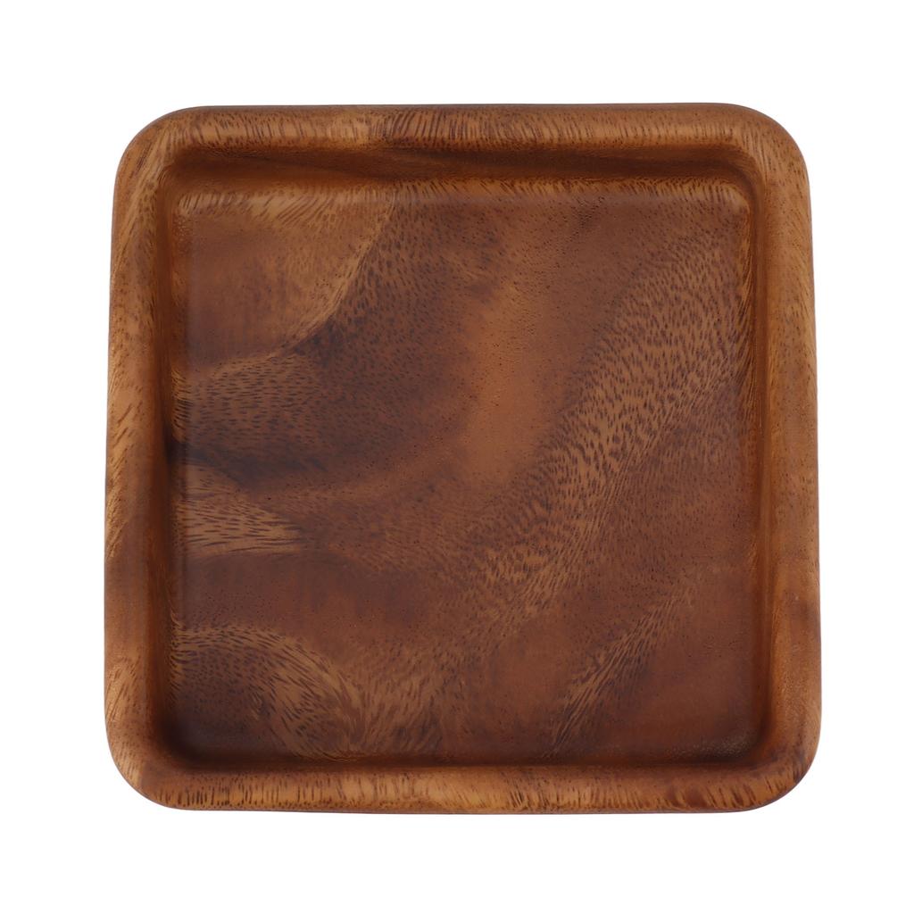 Walnut Fruit Plate Smooth Textured Elegant Wood Serving Tray for Snack Fruit Nut Kitchen Utensils Square 15x15cm