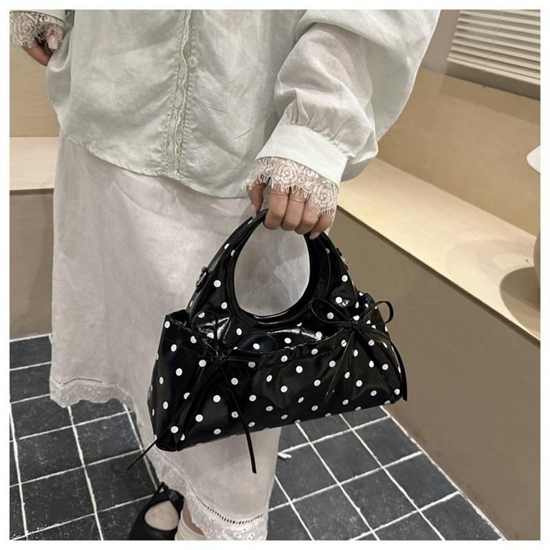 Korean Ballet Style Bow Handbag, High-looking And Light Luxury Shoulder Crossbody Bag