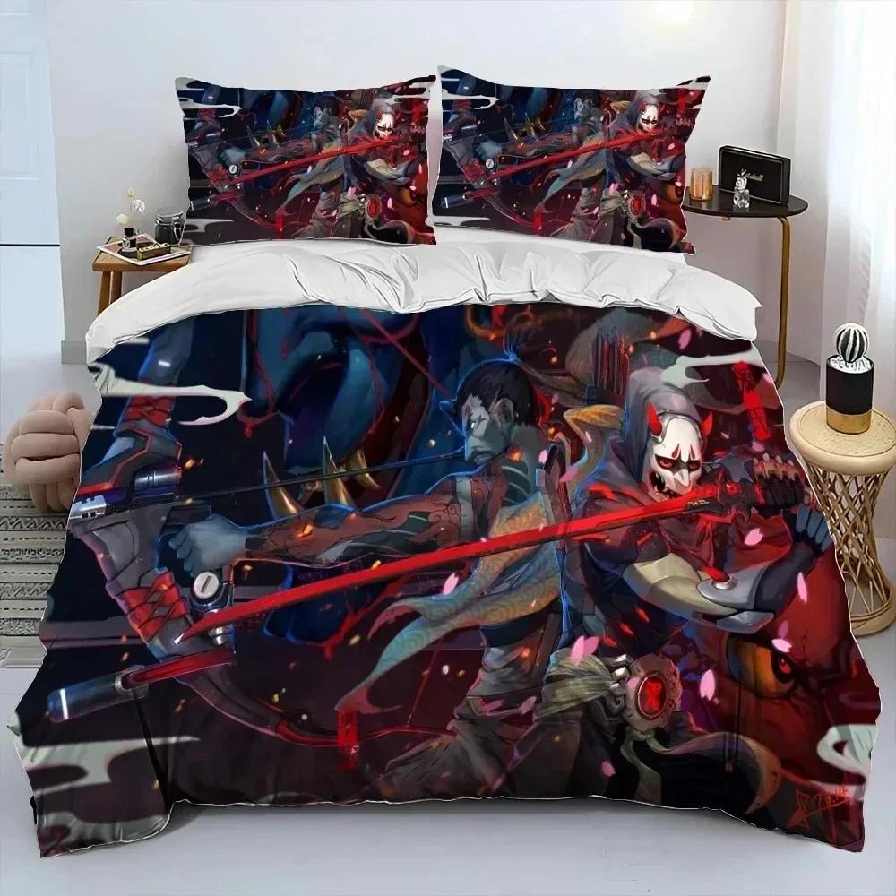 New 3D Print Ow Overwatch Game Dva Comfortable Duvet Quilt Cover Pillowcase Bedding Set Children Bedroom Decoration Home Textile
