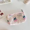 Trendy Ladies Simple And Portable Floral Embossed Cosmetic Bag For Use Everyday