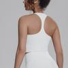 Solid Color Racer Shape Back Tight Breathable Sports Bra Running Fitness Yoga Wear Vest Top For Women