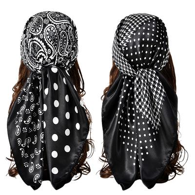Scarf Quadrato Stampa Paisley Marca di Lusso Donna Morbidi Sciarpe in Raso Foulard Sciarpe Avvolgenti Bandana Capelli Hijab