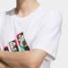 Adidas Alphabet Logo Cartoon Panda Print Round Neck Short Sleeve T-Shirt Men Tops White IP3966