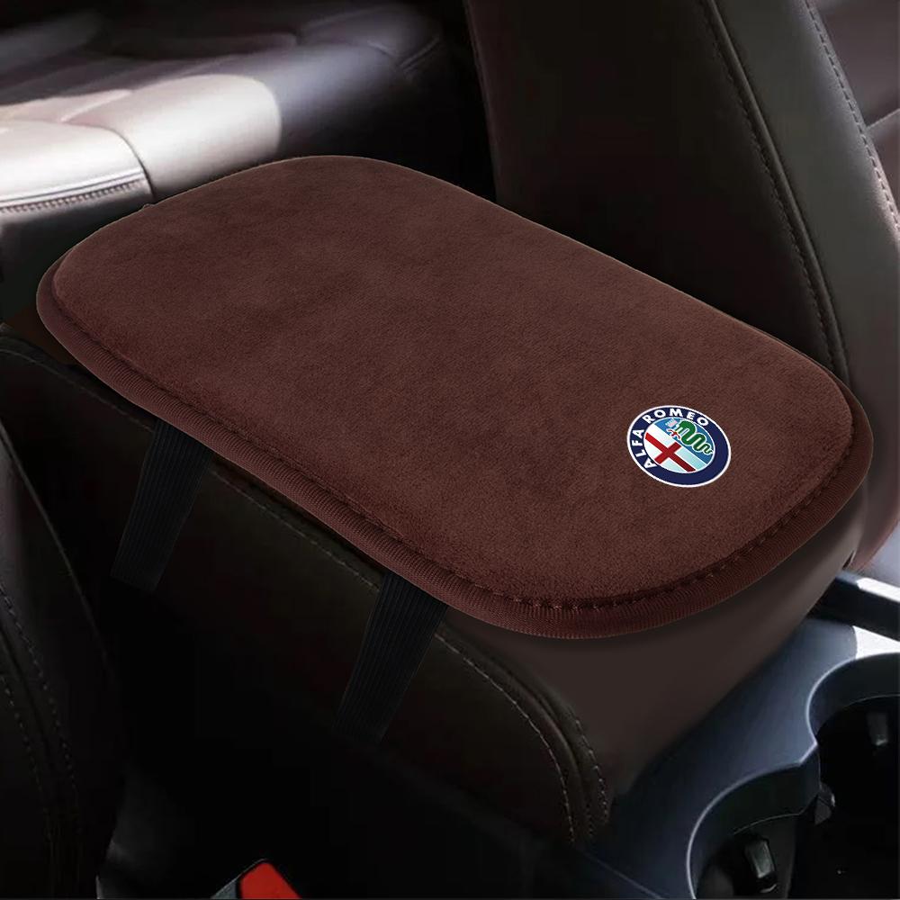 FKZLV1 Car Armrest Box Pad Soft Mat Seat Boxs Cover Auto Interior Accessories For Alfa Romeo Giulia Stelvio Giulietta 156 159 147 Brer