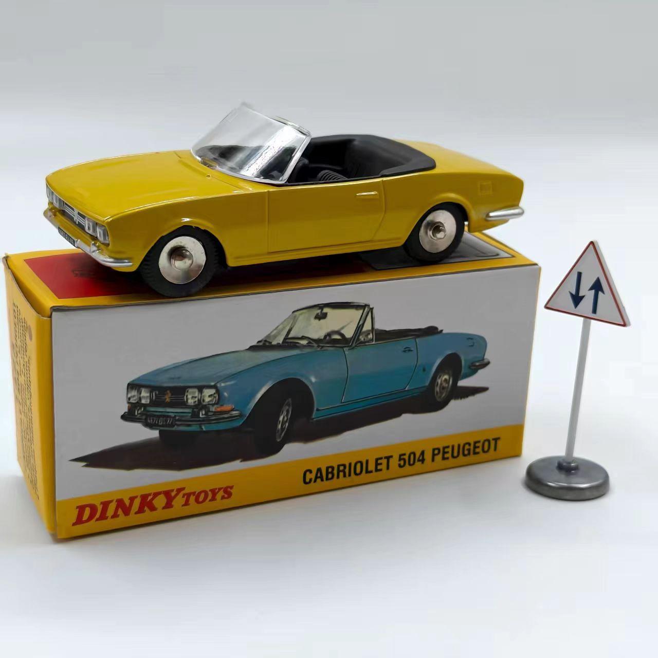 

DINKY TOYS 1:43 Peugeot 504 Cabriolet Alloy Car Diecasts & Toy Vehicles Car Model Miniature Scale Model Car For Children жёлтый