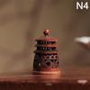 Natural Wood Lotus Shape Perfume Bottle Incense Expanding Mini Sandalwood Portable Sealed Jar Pendant Pomander Container