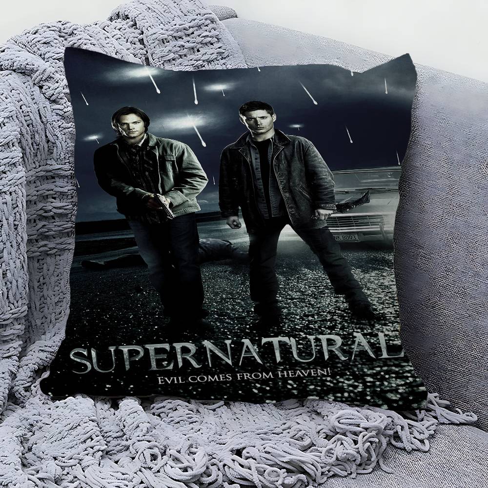 Tv Show Supernatural Office Cushion Pillowcase Car Cushion Cover45X45CM Lumbar Pillowcase Sofa Pillowcover