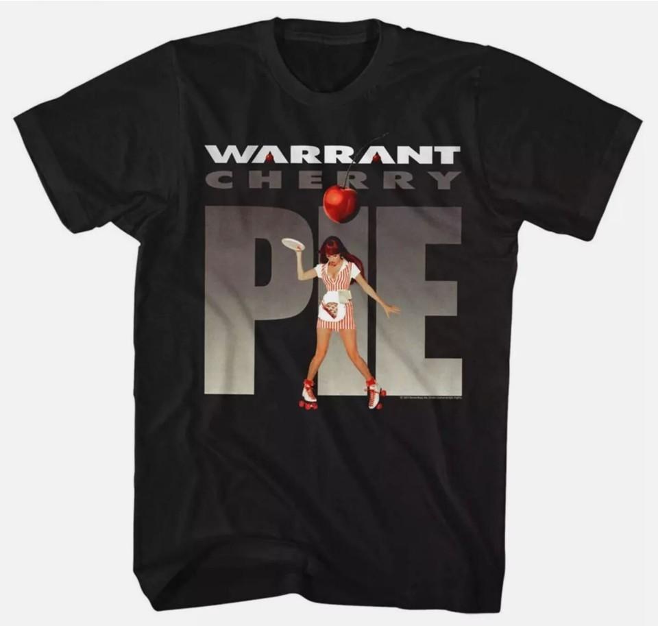 Warrant Cherry Pie Rock and Roll Unisex Black T Shirt S разноцветный