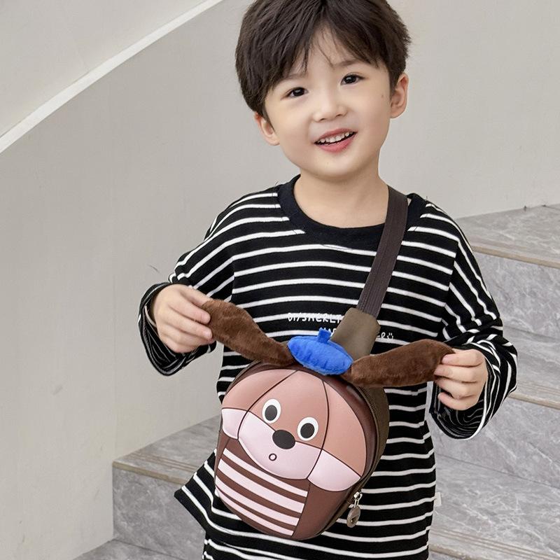 School Bag New Cartoon Hard Shell Shoulder Bag for Boys and Girls Cute Trendy Change Backpack Casual Versatile Messenger Bag