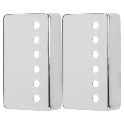 2 Stück E-Gitarren-Pickup-Gehäuse Nickelabdeckung 50mm und 52mm Musikinstrumentenzubehör Silber