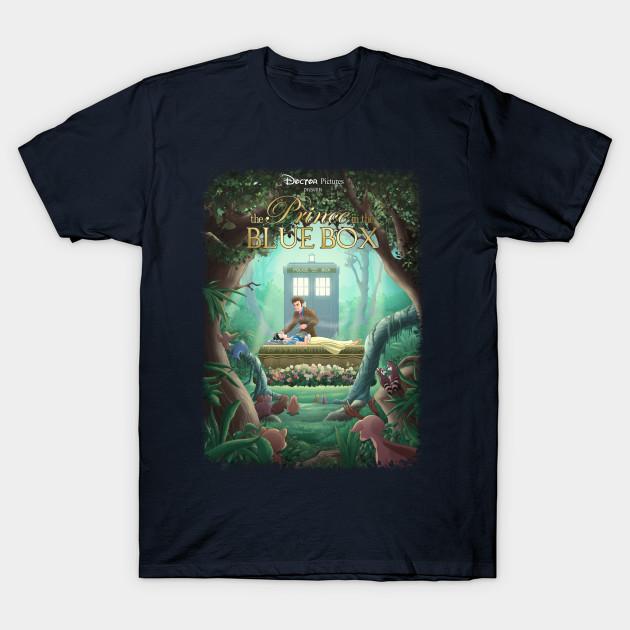 

Men Black Print T-shirt The Prince In The Blue Box No-Cut Transfer Paper Print Cotton Tshirt L тёмно-синий