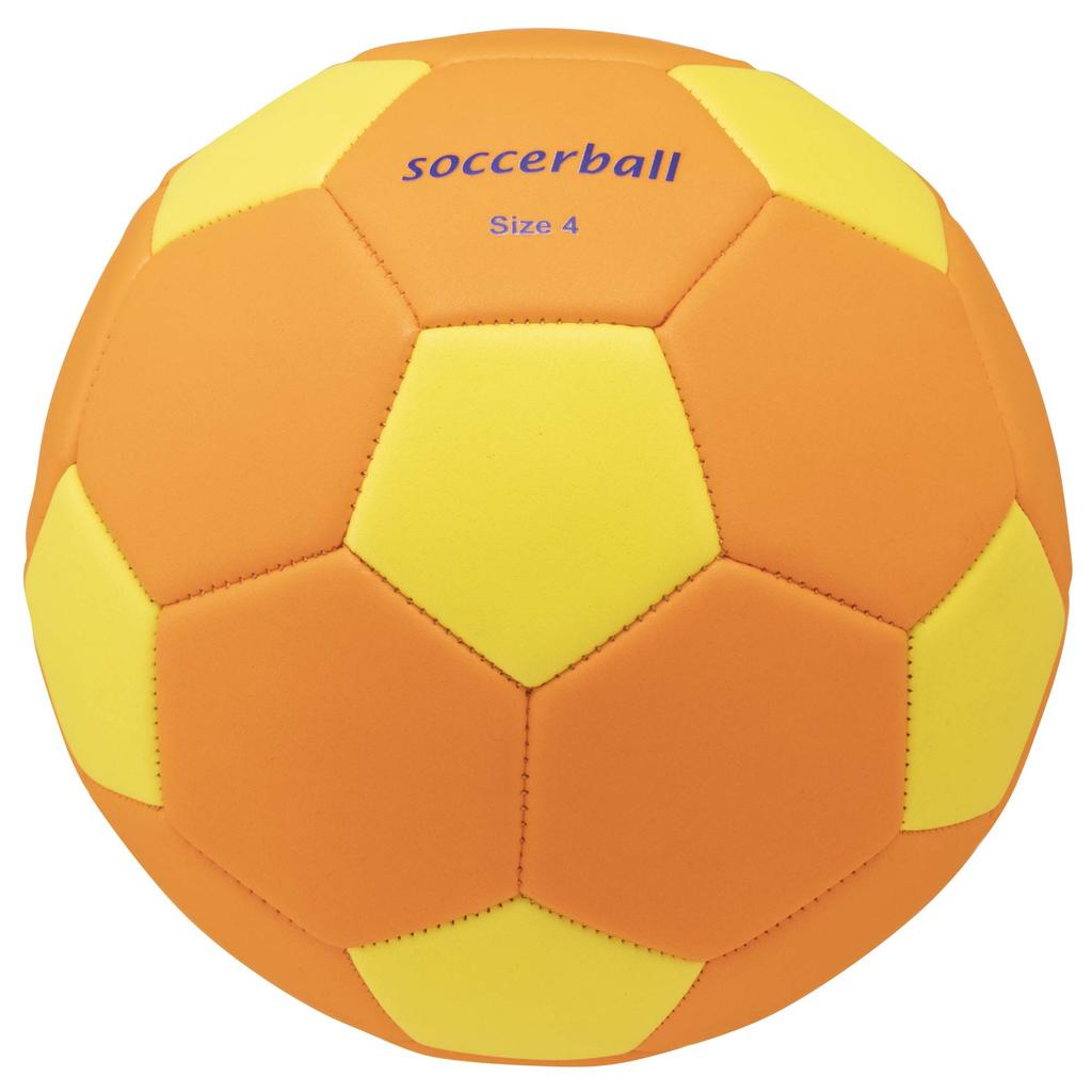 MIKASA Smile Soccer Size 4 Elementary School Recommended Internal Pressure Ball, (for Students), Machine-Sewn, Orange/Yellow, STPEF4-OY, 0.20-0.30