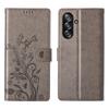 For Samsung Galaxy A26 5G Wallet Case Butterfly Floral Imprint PU Leather Phone Cover with Wrist Strap