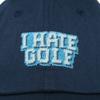 LOLONG I Hate Golf Needlepoint Hat (Navy)