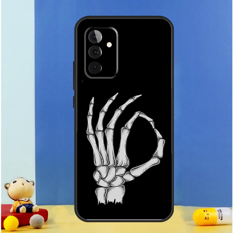 Skeleton Middle Finger Case For Samsung Galaxy A16 A36 A56 A06 A54 A34 A14 A13 A53 A12 A22 A32 A52 A35 A17 A15 A55