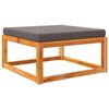 VidaXL Repose-pied de jardin avec coussins bois massif d'acacia, repose-pied, repose-pied extérieur, repose-pied de palette, 4008159