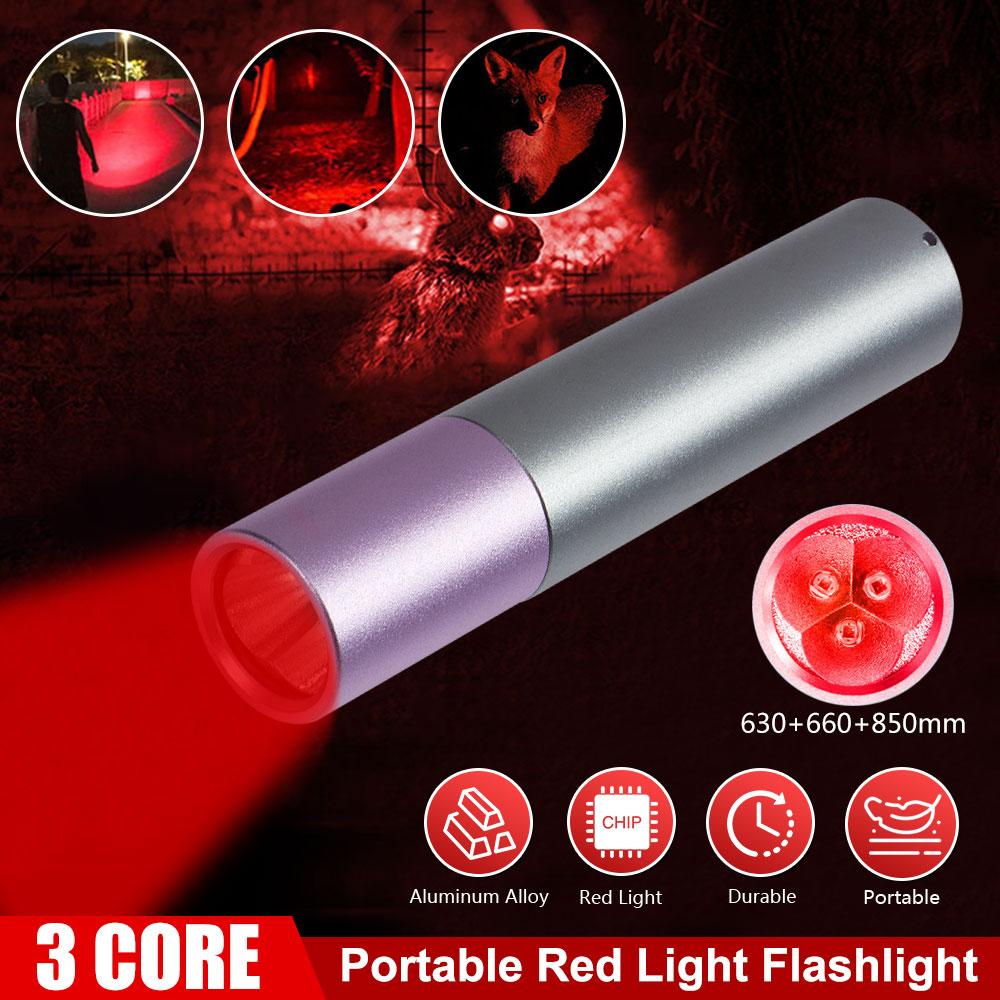 Red Light Penlight One Mode Red Light Flashlight for Camping Hiking Animal Protecting Beekeeping Detecting Aviation Night Vision