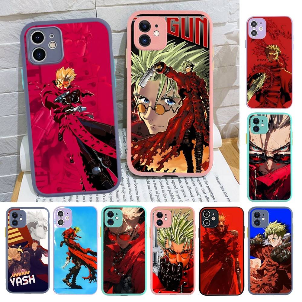 Classic Anime T-TrigunS Matte Translucent Phone Case For Iphone 16 ProMax 15 14 13 12 11 X XS PRO Plus