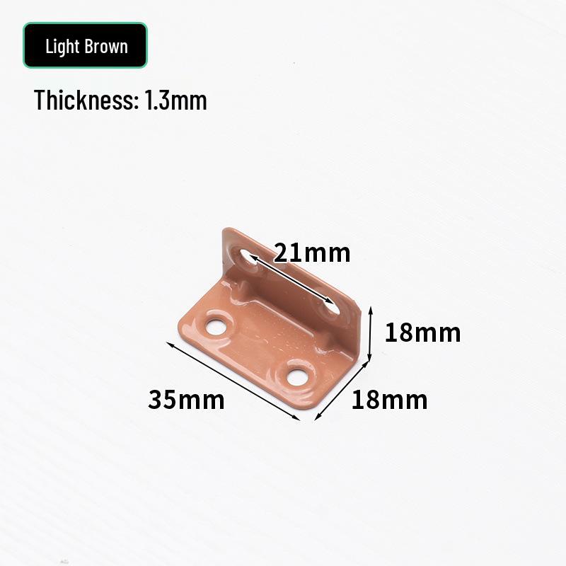Black Powder-Coated Three-Sided Angle Iron Bracket for Kitchen Cabinet Reinforcement and Support