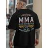 European Size Casual Short-Sleeved T-Shirts for Summer Outdoor Activities in Mixed Martial Arts, Featuring Trendy Prints for Men, Loose-Fitting Styles