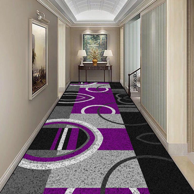 Nordický geometrický vzor Dlouhý koberec do chodby Protiskluzový koberec na schodiště Hotelová hala Chodbový běhoun Omyvatelný Pokojový dekor Podložky na podlahu