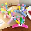 Girl Rainbow Twist Stick Big Eyes Plush Grab Clip Back of Head Shark Clip Disc Hair Funny Ugly Cute Hair Accessories