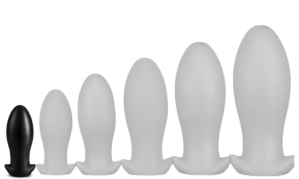 Plug silicone Saurus Egg S 10 x 4.5 cm Noir - EggPlay - Plugs Silicone