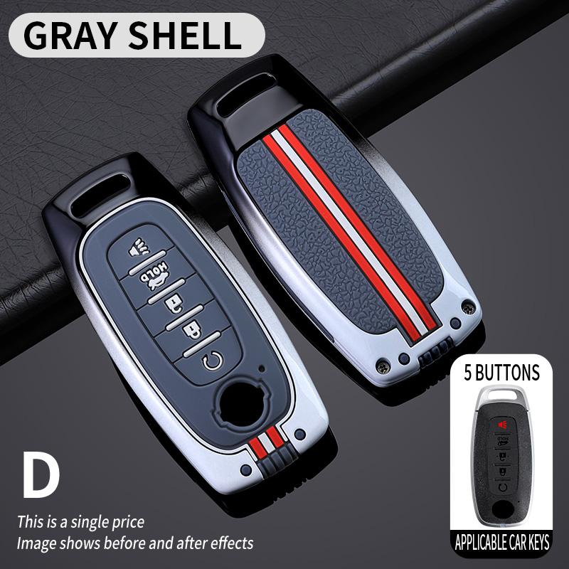 Auto Zinc Alloy Key Fob Cover Fit For Nissan Versa Maxima Rogue Armada Sentra Qashqai X-Trail 2/3/4/5Buttons Auto Accessories