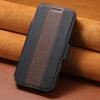 iPhone 17 Flip Case: Card Slot, Magnetic Snap, Wireless Charging Stand, Color Block Wallet, Leather